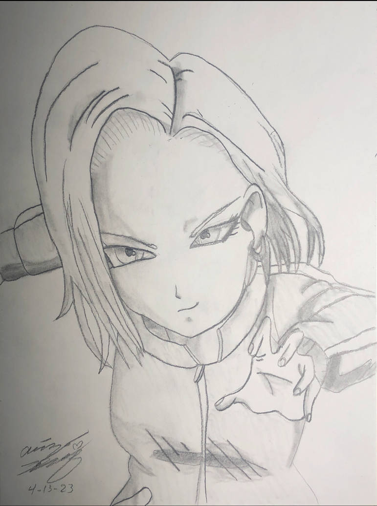 Android 18 Easy Draw Android 18 Charcoal Drawing by wimbearn on DeviantArt