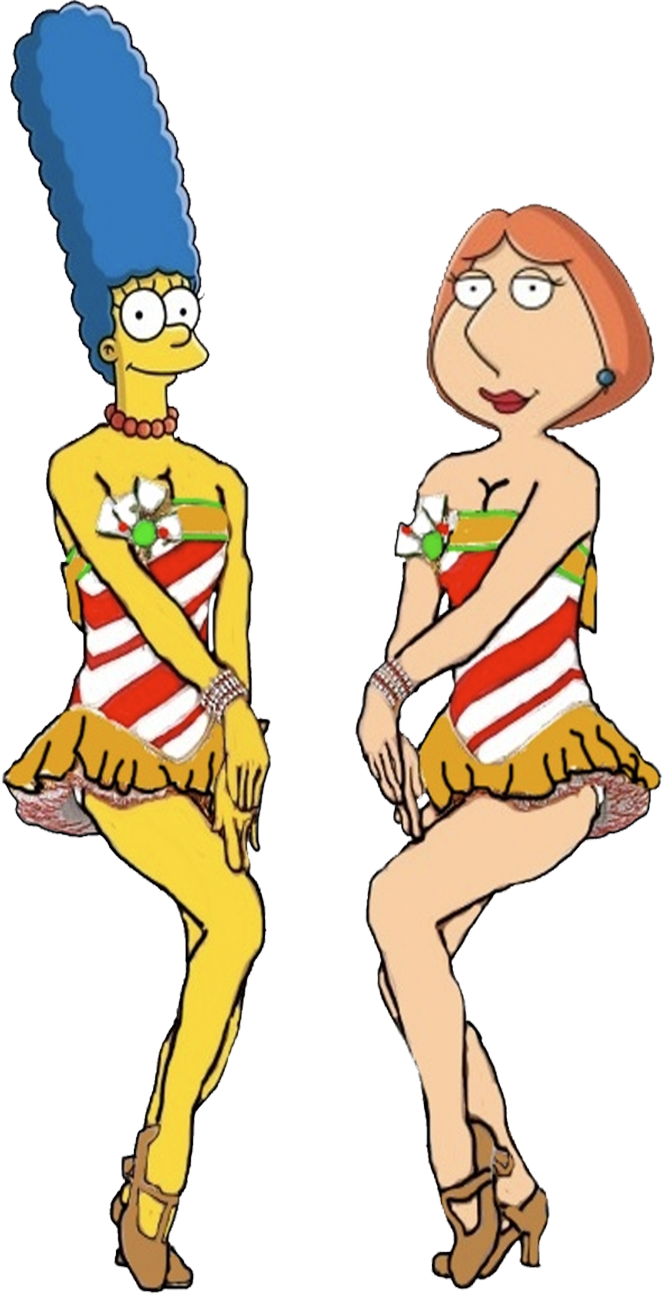 Marge and Lois as the Rockettes