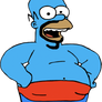 Homer Simpson as the Genie