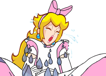 Princess Peach as Alice the Giantess crying