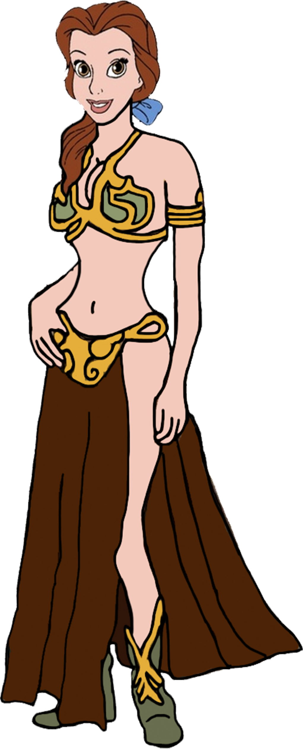 Princess Belle wearing Leia's Metal Bikini