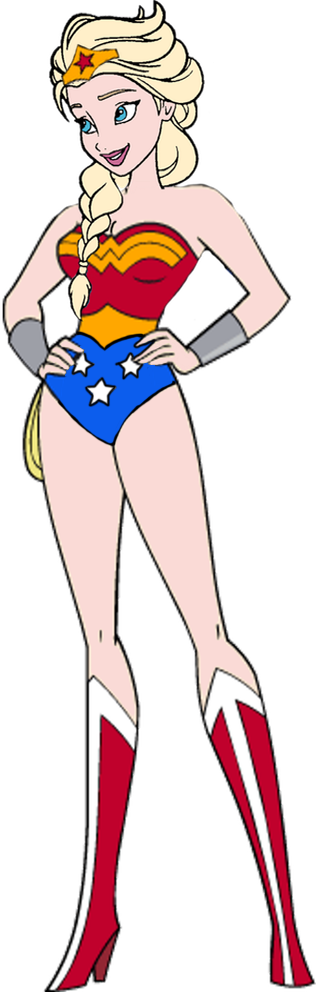 Queen Elsa as Wonder Woman