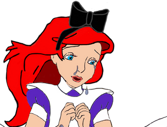 Ariel crying as a giantess by MrToonlover83