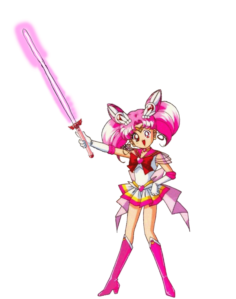 Sailor Mini Moon with her Lightsaber