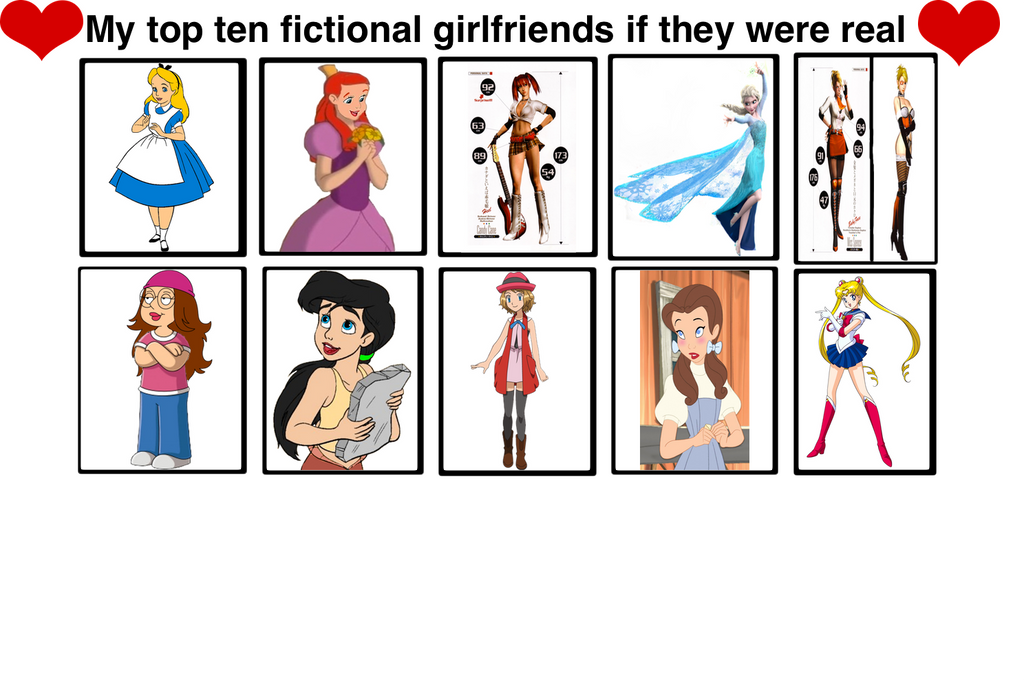 My top ten fictional girlfriends