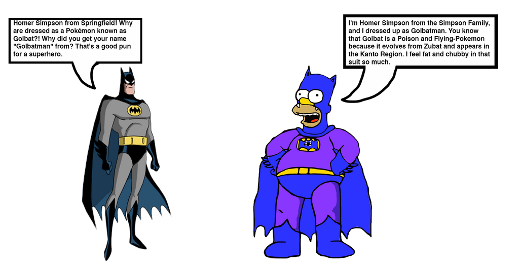 Batman meets Golbatman (Homer Simpson) by HomerSimpson1983 on DeviantArt