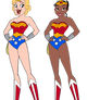 Tiana and Lottie as Wonder Woman
