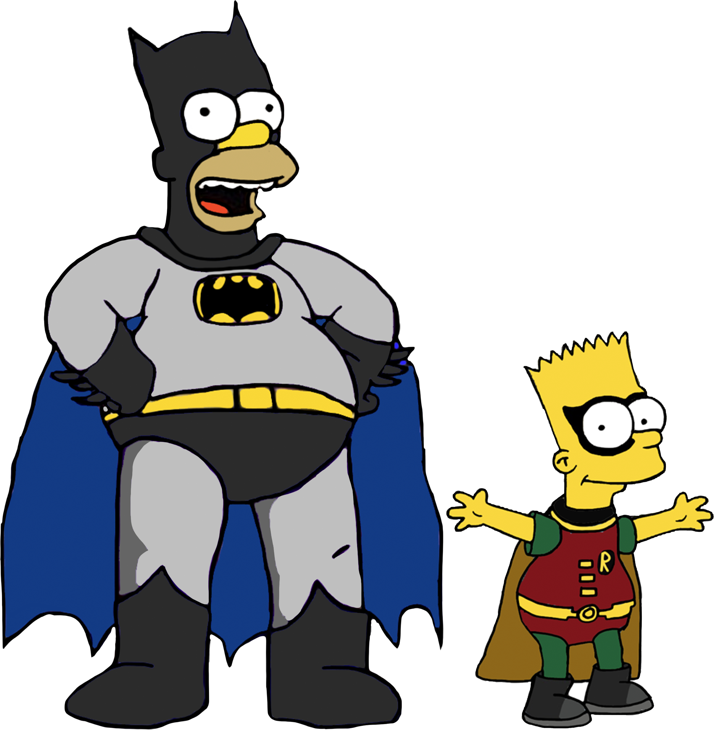 Homer and Bart as Batman and Robin by HomerSimpson1983 on DeviantArt