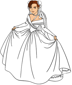 Chun-li in her Wedding dress