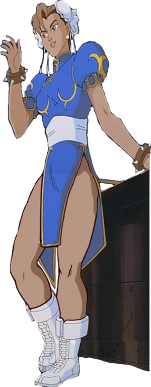 Chun-li (Animated) with bare legs vector