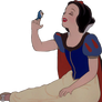 Princess Snow White holding a bird vector