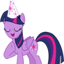 Twilight Sparkle wearing a party hat vector