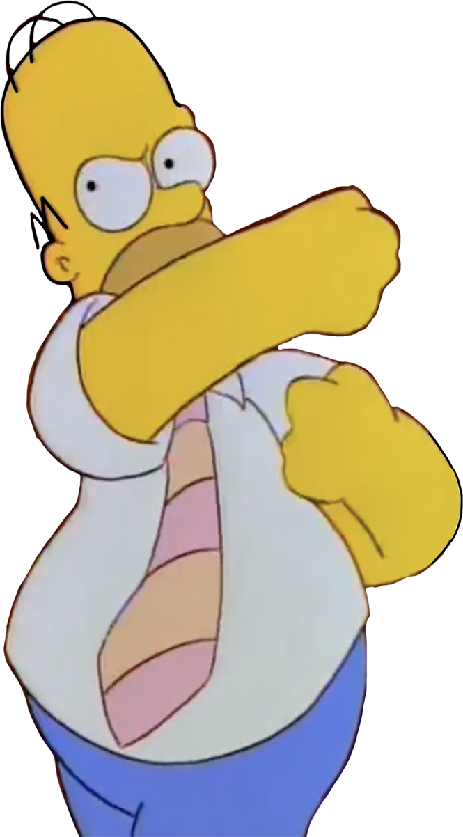 Simpson Pointing Homer Simpson punching vector by MrToonlover83 on DeviantArt
