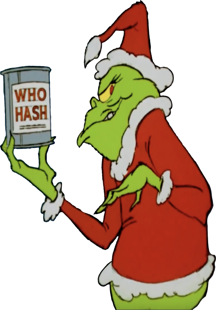 The Grinch (CJ) has a can of Who Hash vector by MrToonlover83 on DeviantArt