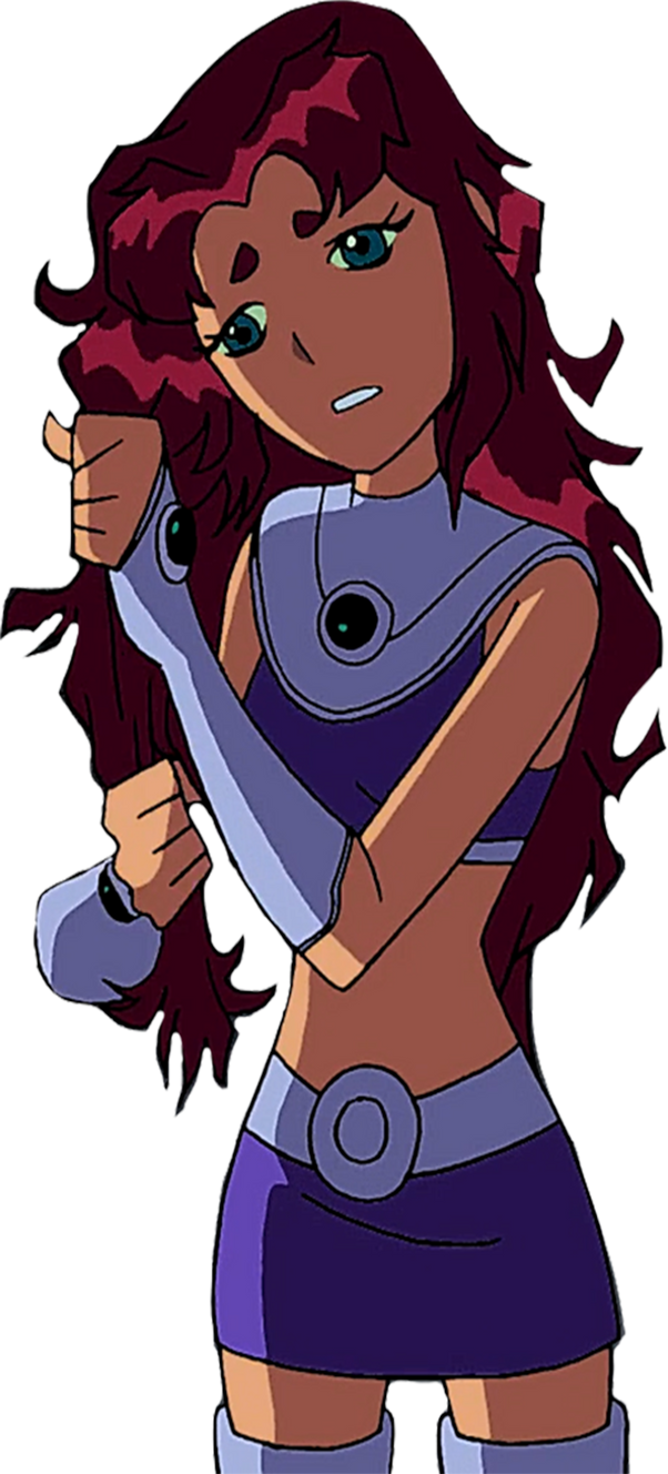 Starfire (2003) with her messy hair vector by MrToonlover83 on DeviantArt
