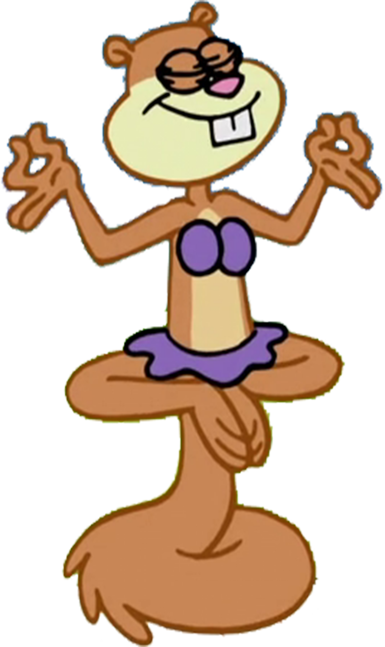 Sandy Vector Sandy Cheeks meditating on her tail vector by IloveToonssomuch on ...
