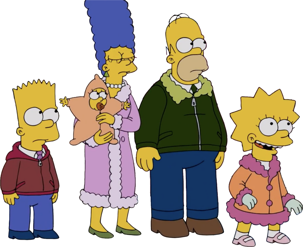 The Simpsons Vector Deviantart The Simpsons in their Sunday Winter clothes vector by MrToonlover83 on ...