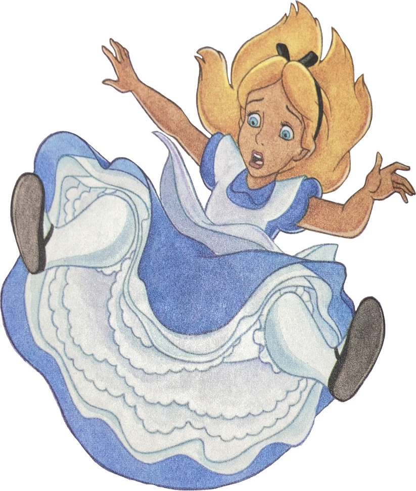 Alice (Disney) falling into the Rabbit hole by HomerSimpson1983 on