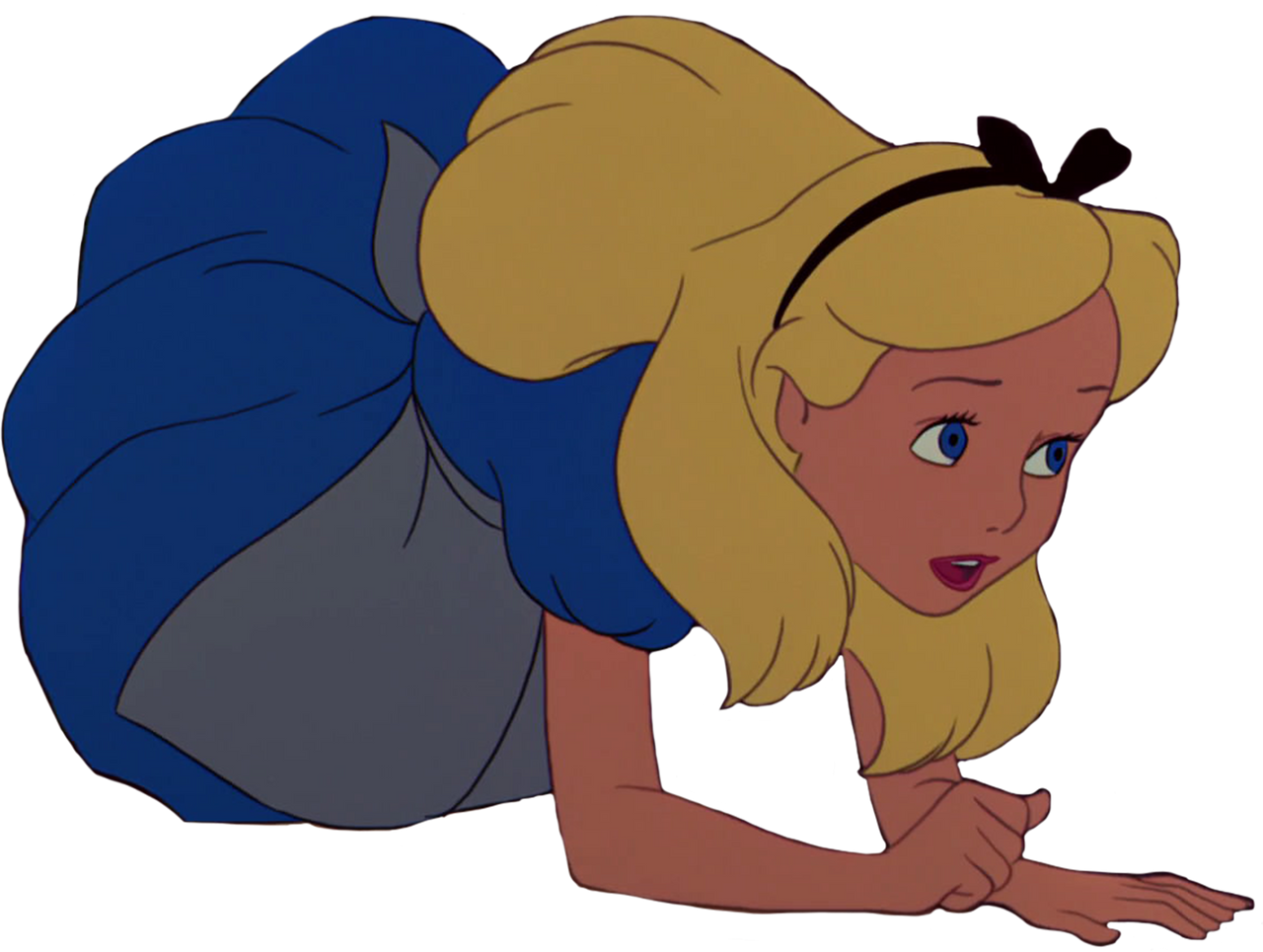 Deviantart Alice Cartoon Alice (Disney) crawling vector by MrToonlover83 on DeviantArt