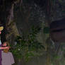 Princess Aurora befriending a Brachiosaurus