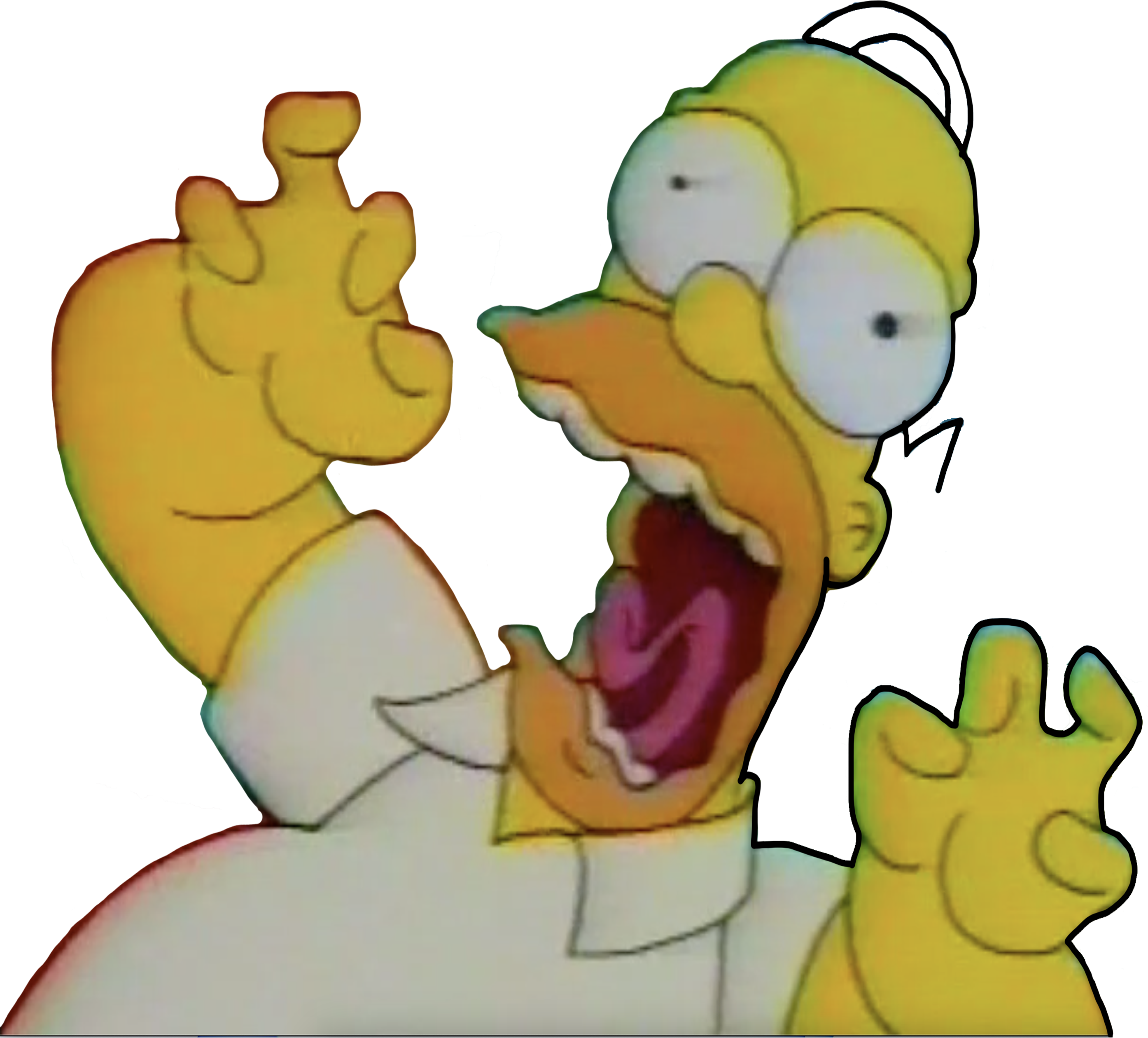 Homer Simpson screeching vector by HomerSimpson1983 on DeviantArt