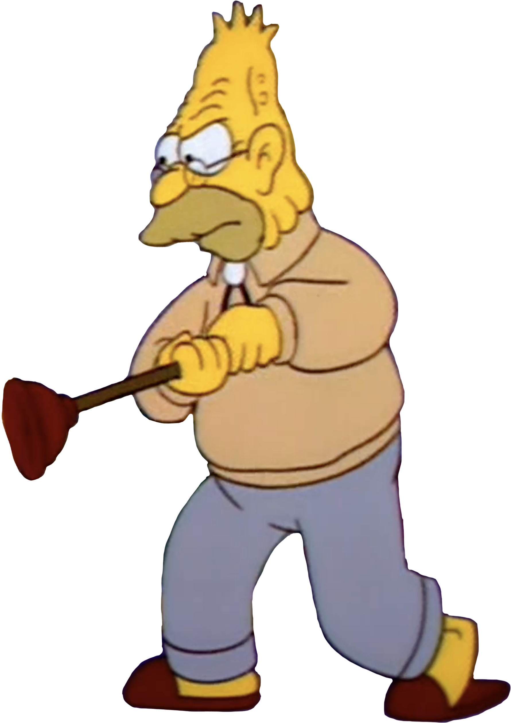 Abe Simpson with plunger vector by HomerSimpson1983 on DeviantArt