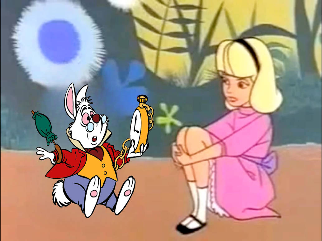 White Rabbt Disne Alice (HB) meets the White Rabbit (Disney) by MrToonlover83 on DeviantArt