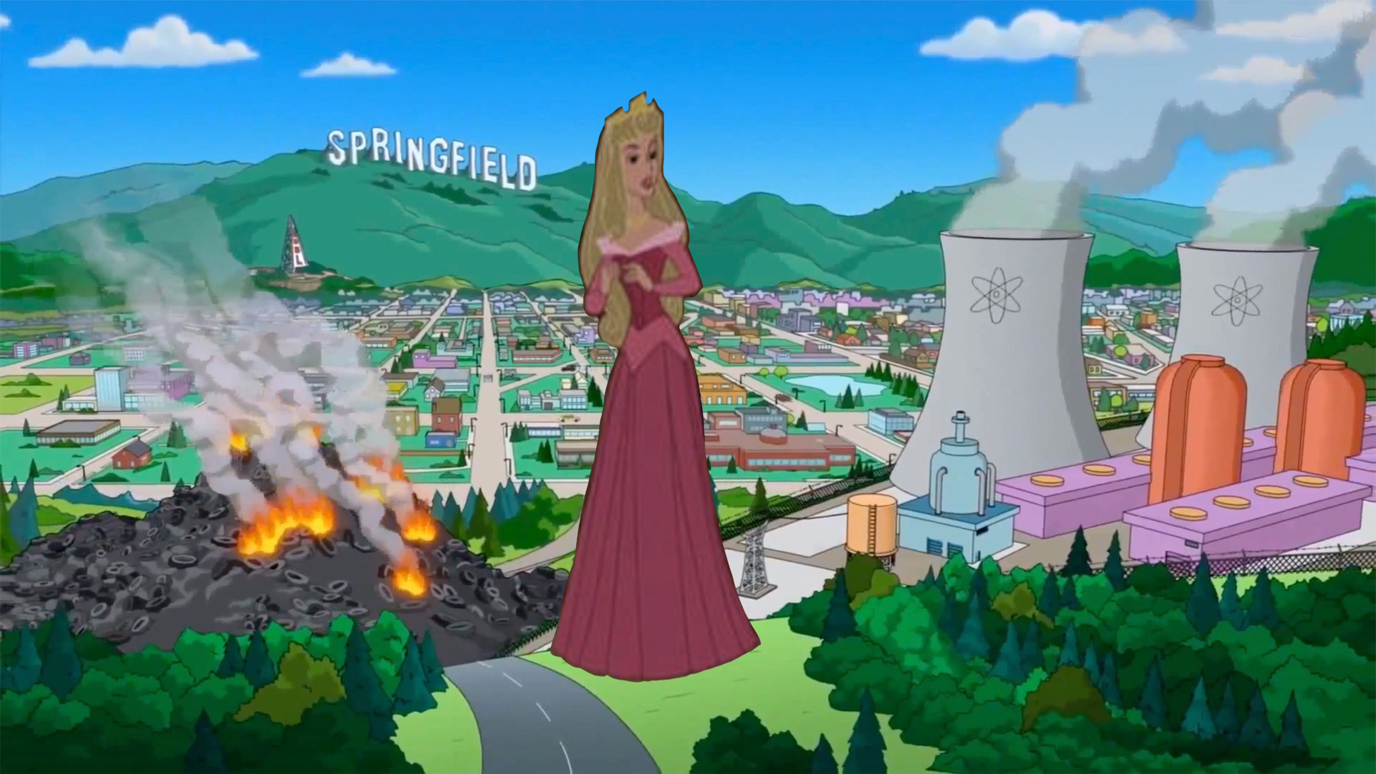 Giantess Princess Aurora in Springfield by MrToonlover83 on DeviantArt