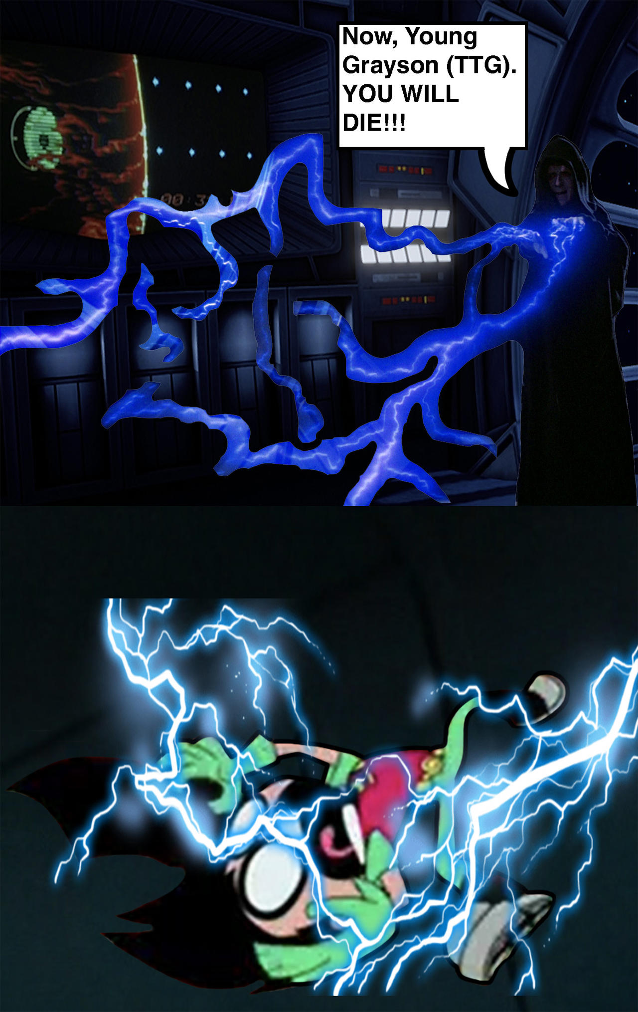 Robin (TTG) tortured by Darth Sidious by MrToonlover83 on DeviantArt