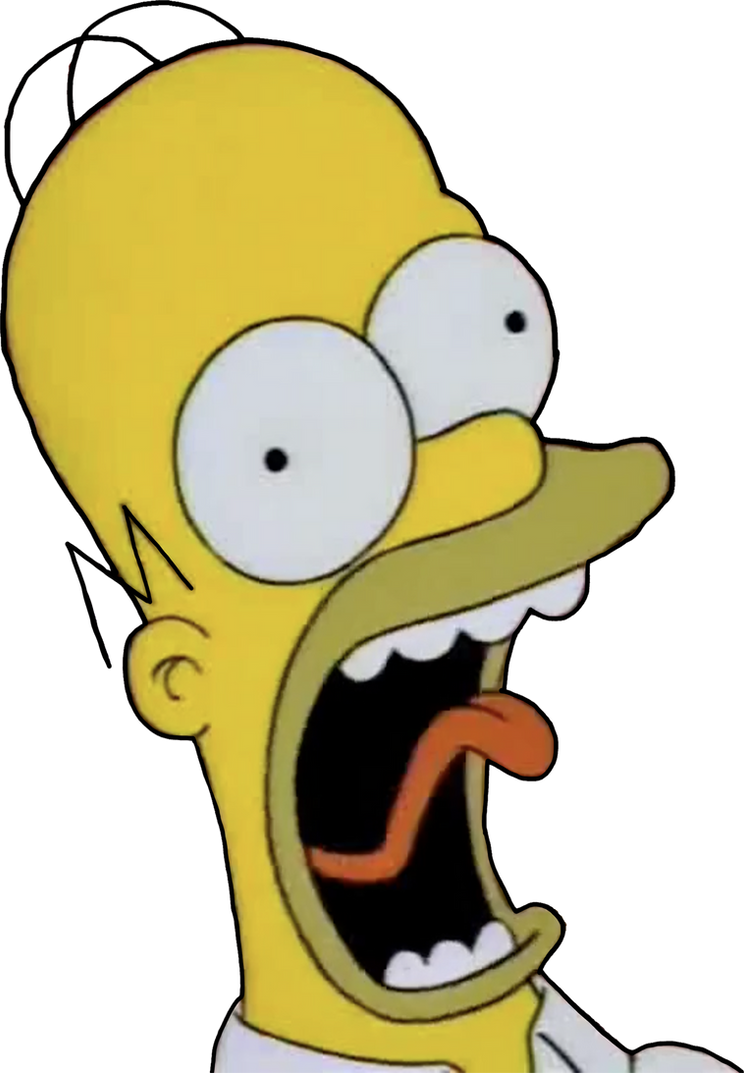 Homer Simpson screaming vector by HomerSimpson1983 on DeviantArt