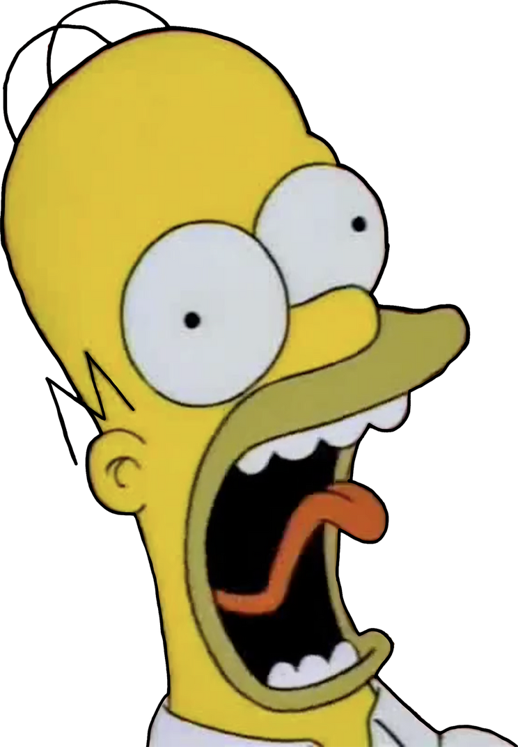 Homer Simpson screaming vector by MrToonlover83 on DeviantArt