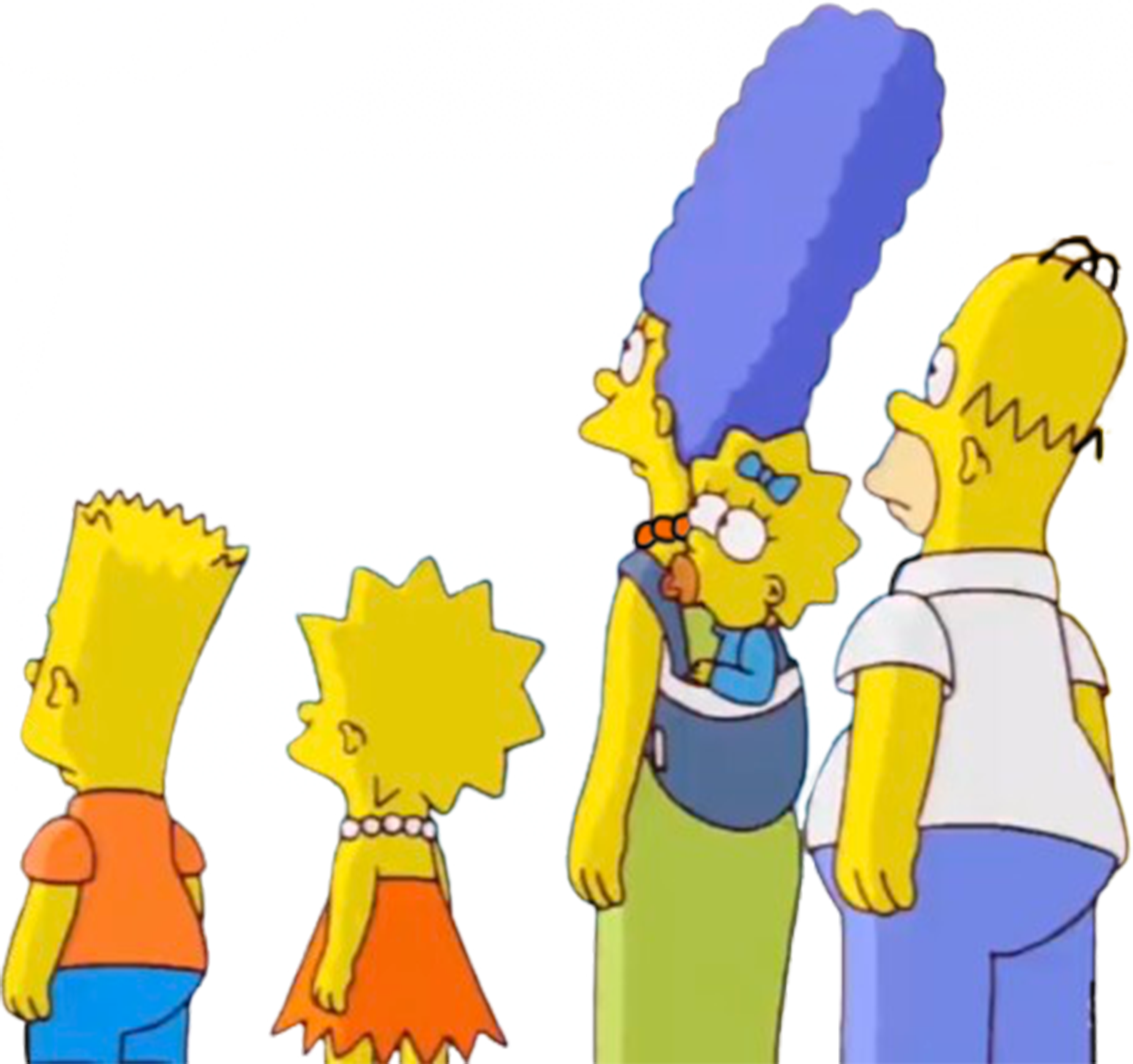 Simpson Poiting The Simpsons looking up vector by MrToonlover83 on DeviantArt