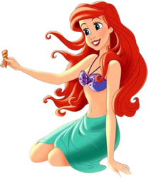 Princess Ariel in her swimsuit vector