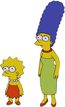 Marge and Lisa Simpson vector 4