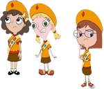 M, K, and G the Fireside Girls vector
