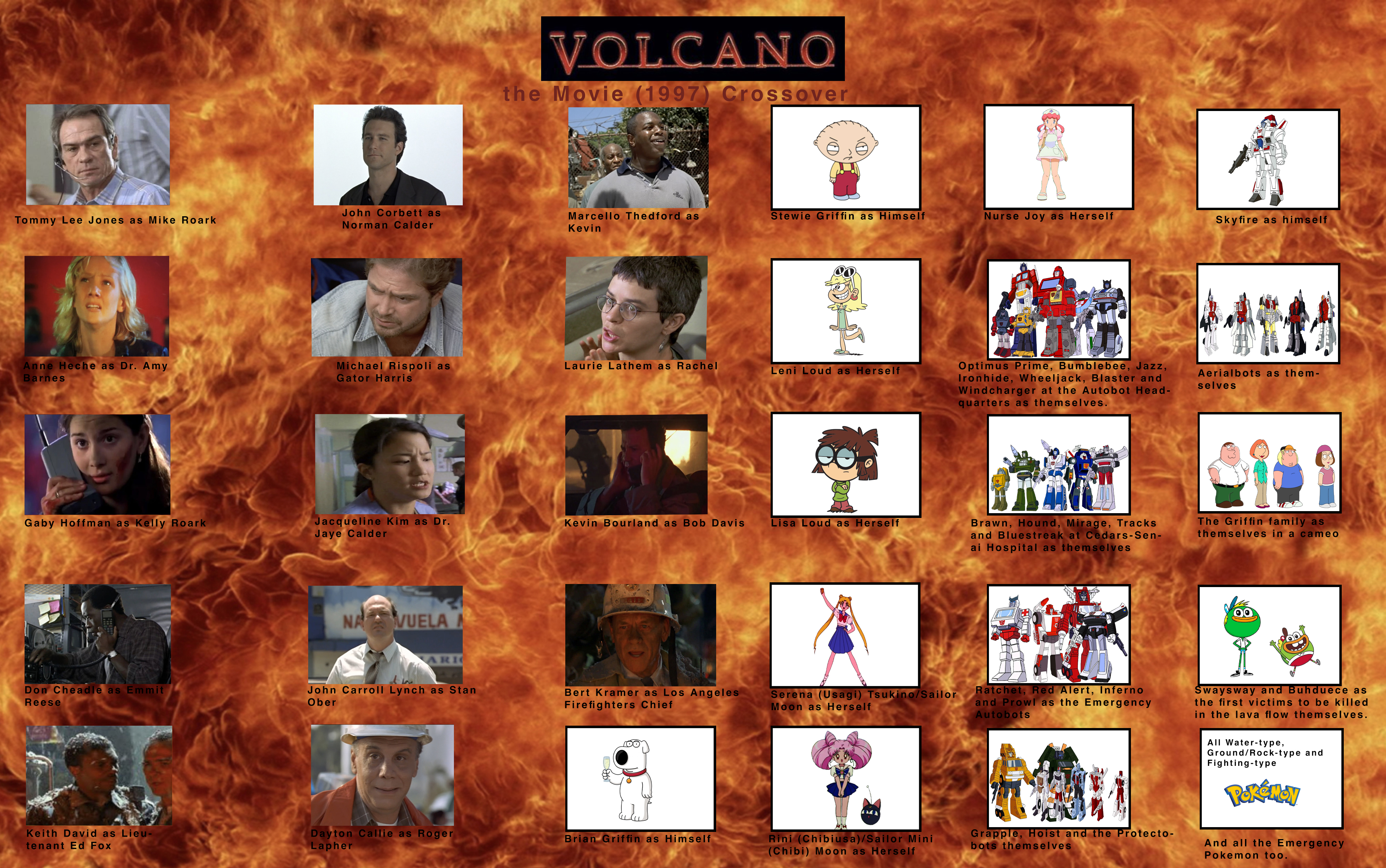 Volcano1997 Volcano the movie 1997 crossover cast by MrToonlover83 on DeviantArt