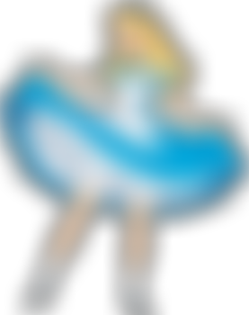 Alice showing her bloomers