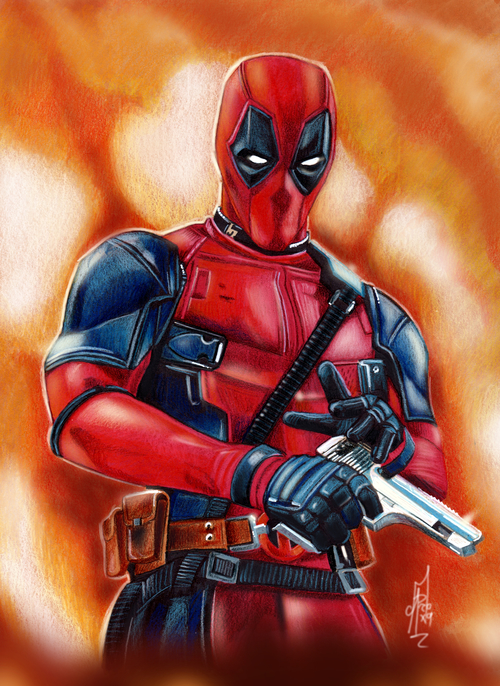 Deadpool Reload DEADPOOL RELOAD a4 colour pencil sketch by ARTIEFISHEL79 on DeviantArt