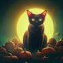 Halloween Pumpkin Cat 1
