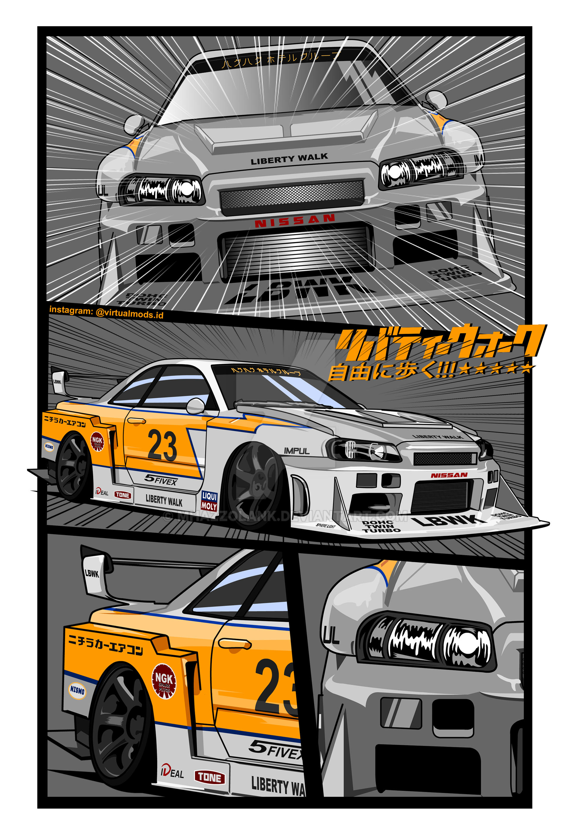 Nissan Skyline R34 LBWK White by Mhazzolank on DeviantArt