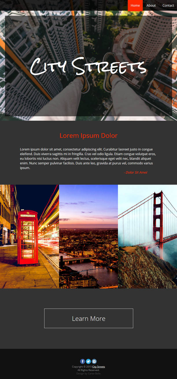 City Streets - A Modern HTML/CSS Template by careebelle on DeviantArt