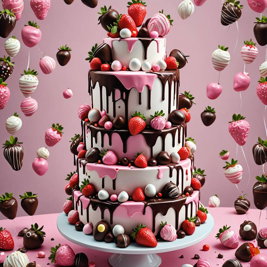 Pink Cake Deviantart pink strawberry cake by littlelily22 on DeviantArt