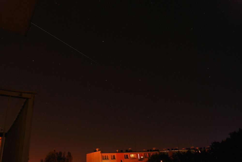 Perseid meteor streak