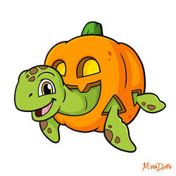 Pumpkin Sea turtle