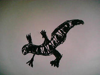 Tribal lizard tattoo design