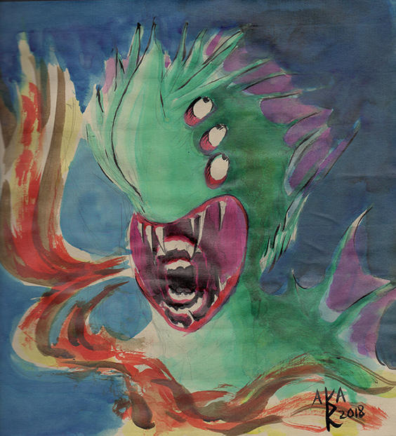 The Sea-Demon casts a hunger spell by AKAKent on DeviantArt
