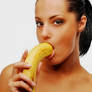 girl with banana