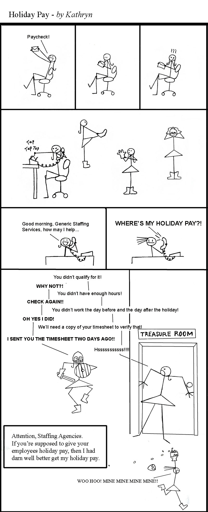 Holiday Pay - by Kathryn