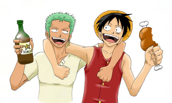 Zoro and Luffy