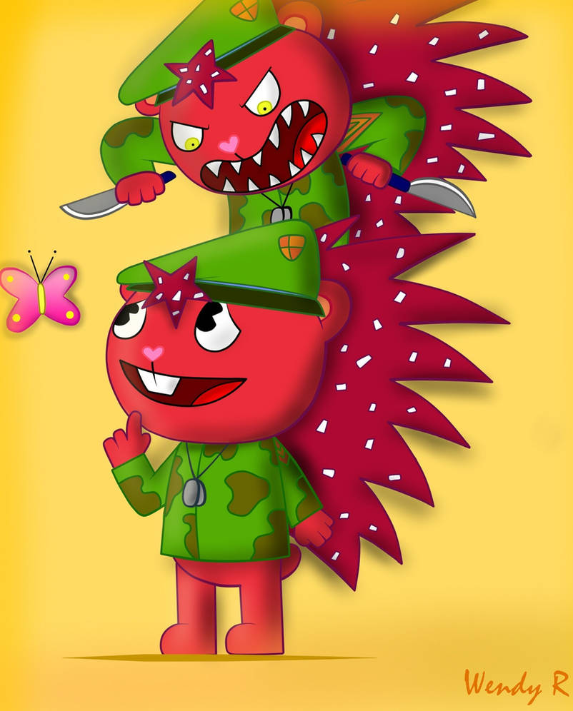 HTF: (Fusion) Flaky+Flippy (Colored) by Wen-911 on DeviantArt